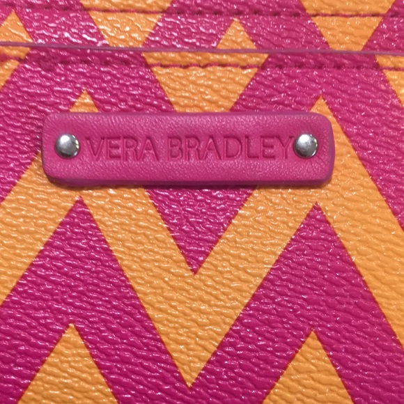 Vera Bradley Pink Slim Coin/Card Clip Purse - Picture 4 of 15